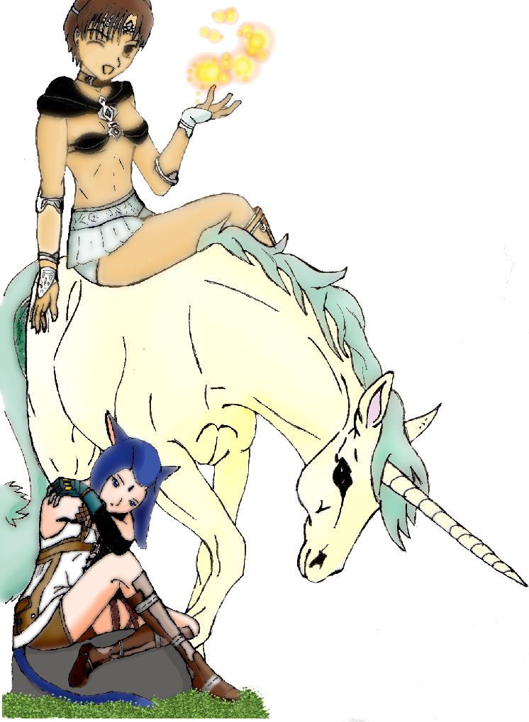 Blue, Kara, and her Unicorn